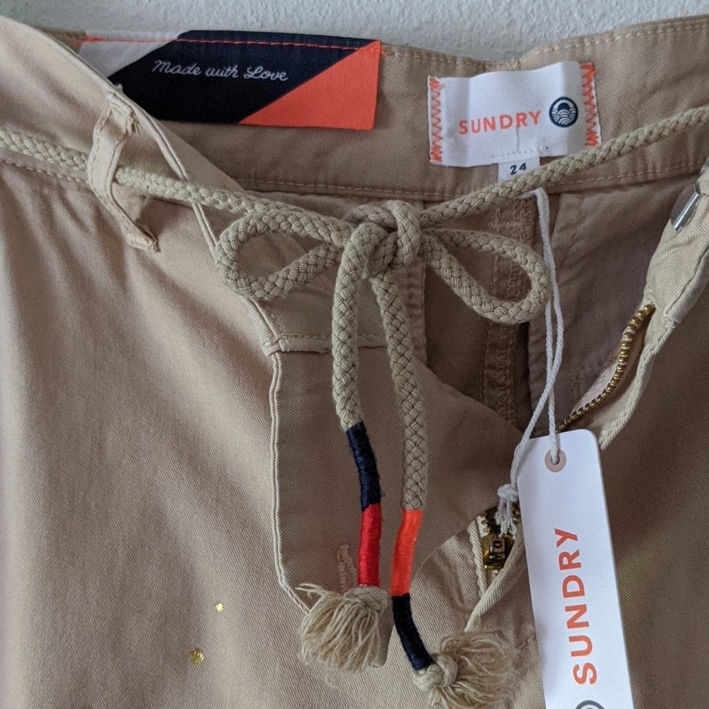 {Sundry} New Paint Splatter La Fete Pant in Almond - Picture 9 of 11